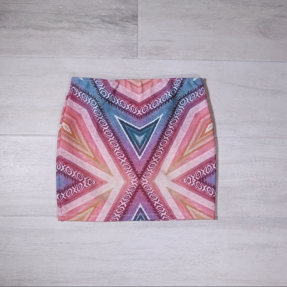 Zara Trafaluc Tribal Print Skirt